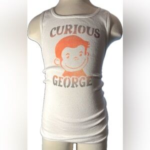 ⚡️CURIOUS GEORGE monkey fun kids tank top L